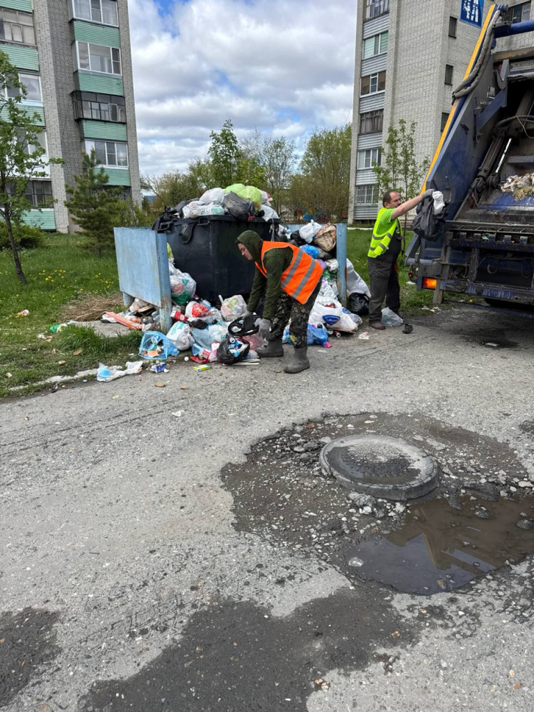 Контейнерные площадки по ул. Яблочкина в Кургане зачищены Контейнерные площадки по ул. Яблочкина в Кургане зачищены